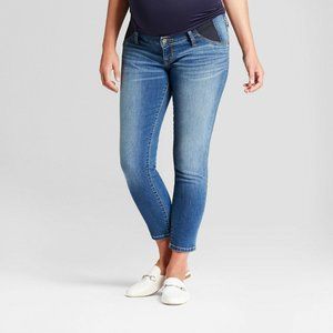 Maternity Inset Panel Skinny Crop Jeans Sizes